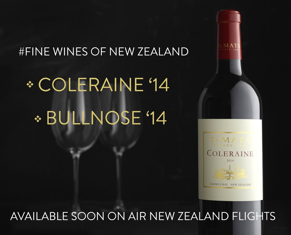 Coleraine Leads the Way for Air New Zealand’s ‘Fine Wines of New Zealand’